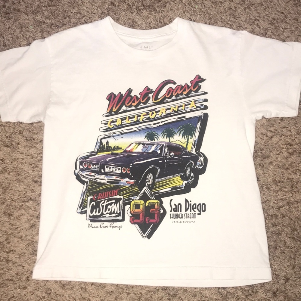 West Coast California Car Tshirt